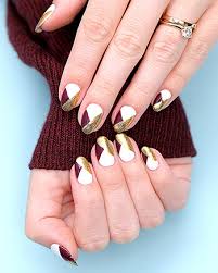 The variation of geometry enhances the nail designs. Step By Step Nail Art 3 Easy Diy Geometric Nail Art Looks Ipsy
