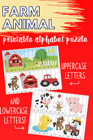 Every child needs to learn his abcs, and these cute and colorful cards will help your toddler recognize letters. Farm Printable Alphabet Puzzle With Uppercase And Lowercase Views From A Step Stool