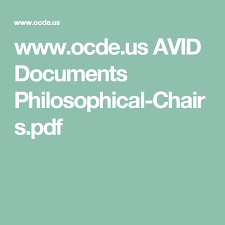 Www Ocde Us Avid Documents Philosophical Chairs Pdf Avid Student Engagement Team Building Games