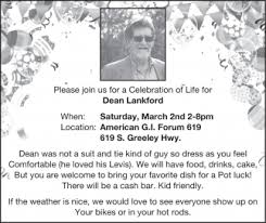 Celebration of Life, Dean Lankford Celebration of Life