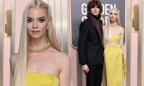 Golden Globes 2023: Anya Taylor-Joy wows in ab-flashing yellow co-ord |  Daily Mail Online