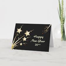 Happy New Year Customizable Text And Year Holiday Card Zazzle Com In 2020 New Year Cards Handmade New Year Greeting Cards Unique Christmas Cards