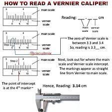To read the reading on the main scale, quantify how many divisions that are passed by the mark o of the vernier scale over the main scale. Vernier Caliper Reading Method Note It S 3 34 Cm Tag Your Friends To Remind Them Vernier Caliper Vernier Mechanical Engineering Design