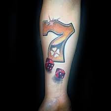 Loking for some anchor tattoo ideas? 40 Good Luck Tattoos For Men Lucky Design Ideas