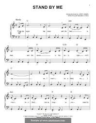 Stand By Me For Piano By B E King J Leiber M Stoller On Musicaneo Piano Sheet Music Free Trumpet Sheet Music Easy Sheet Music
