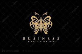 Golden Butterfly Logo Butterfly Logo Butterfly Honey Logo