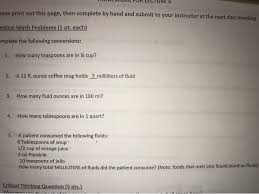 2 fl oz to tbsp conversion. Huivil Wunk Pur Lecture 6 Base Print Out This Page Chegg Com