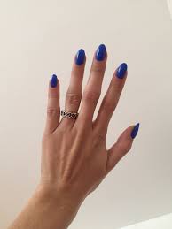 Great if you're looking for some inspiration for cool nail designs for all occasions. Royal Blue Gelish Almond Nails Royal Blue Nails Blue Shellac Nails Oval Acrylic Nails