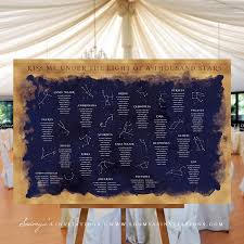 constellation seating chart navy blue and gold seating