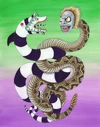 Learn how to paint in acrylic for halloween this fun easy sandworm from the movie beetle juice or more correctly betlegeuse. Strangely Rose Beetlejuice Snake With Sandworm