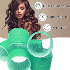 Wet hair on the other hand is more malleable and softer which of course means that elasticity is increased. Nogis Self Grip Hair Rollers Hairdressing Curlers Large Green 6 Pack Walmart Com Walmart Com