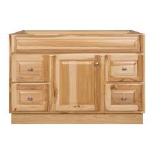 Glacier Bay Hampton 48 In W X 21 In D X 33 5 In H Bathroom Vanity Cabinet Only In Hickory Hnhk48dy The Home Depot In 2020 Bathroom Vanities Without Tops Bathroom