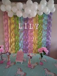 Rainbow Streamers Backdrop For Unicorn Party Unicorn Birthday Party Decorations Unicorn Themed Birthday Party Rainbow Unicorn Birthday