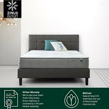 The zinus mattresses are made of the following materials the zinus hybrid mattresses, as expected, have better temperature regulation than the memory foam models. Zinus Queen Double King Single Mattress Bed Pocket Spring Foam Edge Support Firm Ebay