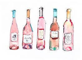Wine Art Watercolour Wine Pink Painting Wine Housewarming Gift For Her Fun Art Home Decor Wine Art Design Wall Art Wine Small Art Wine Wall Art Wine Art Art Collage Wall