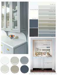 Here is a 'before' photo of the kitchen we painted gray… blue painted kitchen cabinets. Most Popular Cabinet Paint Colors