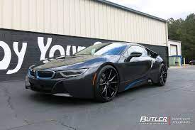 Bmw I8 With 22in Savini Sv F 4 Wheels Exclusively From Butler Tires And Wheels In Atlanta Ga Bmw I8 Bmw Black Car