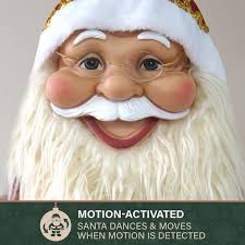 Have a question about Fraser Hill Farm 58 in. Dancing Santa Claus with  Prelit Christmas Tree, Wrapped Gifts, Standing Decor, Motion-Activated  Animatronic?