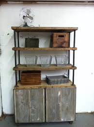 Custom Modern Rustic Reclaimed Wood Bookcase And Credenza With 6 Shelves 1 799 00 Svpply Reclaimed Wood Bookcase Rustic Reclaimed Wood Wood Bookcase