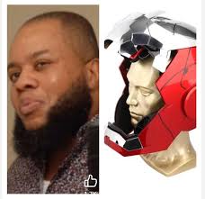 I told yall he look like an open Iron Man Mask.. 😂😂