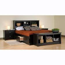 The king platform bed with storage has a warm cherry finish that gives the king bed a certain warm feeling. Manhattan Bookcase Platform Bed Platform Beds At Simply Platform Beds Bedroom Furniture Sets Platform Bedroom Sets Bed Frame With Storage