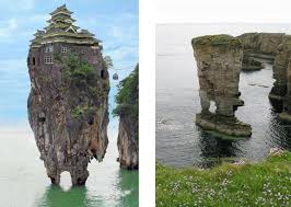 A Photoshopped Piece Of The Castle Of Yesnaby Left The Actual Two Footed Sea Stack The Castle Of Yesnaby Off The Coast Of Ork Fake Images Photoshop Photo