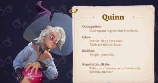 Potionomics Quinn Character Guide
