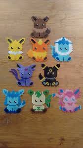 Eeveelution Sprite Magnets Set Of 9 Perler Beads Designs Perler Bead Art Perler Bead Patterns