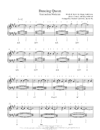 Dancing Queen By Abba Piano Sheet Music Intermediate Level Sheet Music Piano Sheet Music Violin Sheet Music