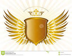 Shield With Wings Wings Logo Gold Business Card Wings