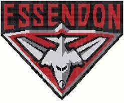 This logo uploaded 28 aug. Essendon Bombers Afl Logo Cross Stitch Design Ozstitch Cross Stitch And Needlecraft