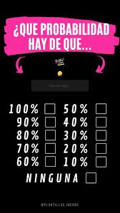 Probabilidad Y Porcentaje Template Plantilla Historia Instagram Juegos Para Instagram Juegos De Whatsapp Retos Para Instagram