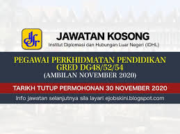 Permohonan jawatan pembantu perawatan kesihatan online. Jawatan Kosong Pegawai Perkhidmatan Pendidikan November 2020
