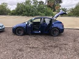 It is the second vehicle based on the model 3 sedan platform. Best Pictures Of The Interior Of The Model Y Emerge From Delivery Staging Area In Arizona Drive Tesla Canada