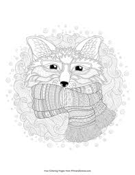 Winter Fox Coloring Page Free Printable Pdf From Primarygames