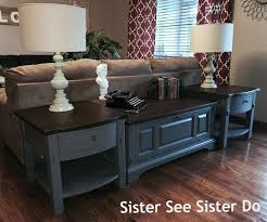 Golden Oak Coffee Table End Tables Makeover With Java Gel And Painted Gray Coffee Table Furniture Makeover Furniture