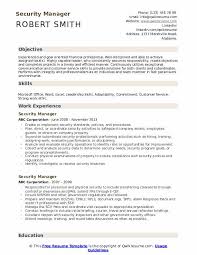 One way to emphasize this in your resume is to illustrate past cases of you being responsible. Security Manager Resume Samples Qwikresume