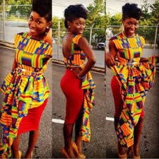 African print midi dress by keerahs fashion cave. Latest Ghana Kente Styles 2020 For Engagement Graduation
