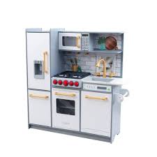 This kitchen kit includes a refrigerator, freezer, microwave, oven, and dishwasher. Kidkraft Uptown Elite Play Kitchen White Target Play Kitchen Kidkraft Vintage Kitchen Play Kitchen Sets