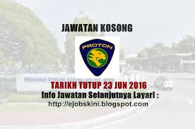 Sign up for email updates and be the first to know of the latest developments from umw. Jawatan Kosong Perusahaan Otomobil Nasional Sdn Bhd Proton 23 Jun 2016
