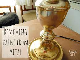 Removing Paint From Metal Lamp Reveal Tastefully Eclectic