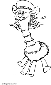 coloriage cooper from trolls dessin a colorier princesse route de campagne