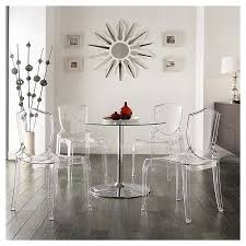 Odessa Ghost Chair Plastic X2f Clear Set Of 2 Inspire Q Target Dining Room Sets Clear Chairs Glass Round Dining Table