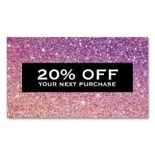 Modern Bronze Purple Ombre Glitter Coupon Card Zazzle Com Beauty Coupons Salon Business Cards Beauty Business Cards