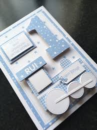 Today's card is one a friend asked me to make for her grandson. Handmade 1st Birthday Card For Boy Train Made Using Dies Instead Of Punches For Punch Art 1st Birthday Cards Card Making Birthday Birthday Cards For Boys