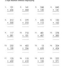 Two digit addition ( with regrouping). 3 Digit Addition Worksheets Without Regrouping