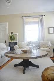 The round air coffee table is distinguished for its elegant, essential lines. Diy Round Coffee Table Liz Marie Blog