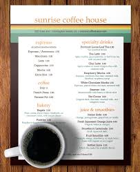 California Coffee Shop Dreamin This Chill Cafe Menu Could Be Yours Customize Away On Our Online Menu Builder Loveyour Cafe Menu Sunrise Coffee Coffee House
