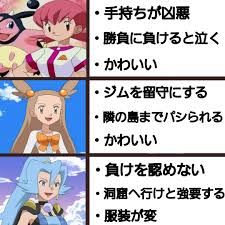 ポケモン界No.1アイドルを目指すドゴーム on X: ポケモン金銀の女性ジムリーダー、全員面倒くさい件  t.coiJ2YWSEzA5  X
