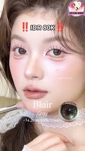 NEWWW , YAY! Barang baru lagi nih by @mersee.lens , Only 80k special price  for new items, "BLAIR GRAY", softlens gray natural dengan sedikit ring  Warna abu- abu kecoklatan, dan ada littke tone of ...
